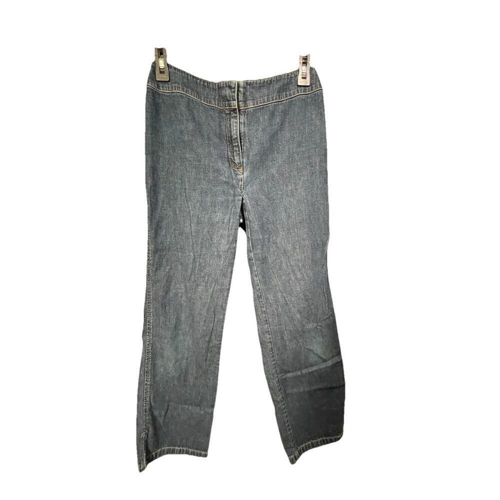 Ann Taylor Jeans Women’s Blue Modern Trouser Denim Wide Leg 6P Polished